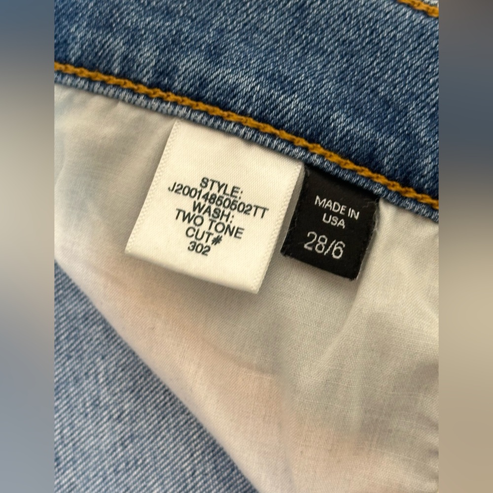 Sz 6 or 28 Veronica Beard Kate High Rise Two Tone Skinny Jeans stretch - Picture 11 of 12